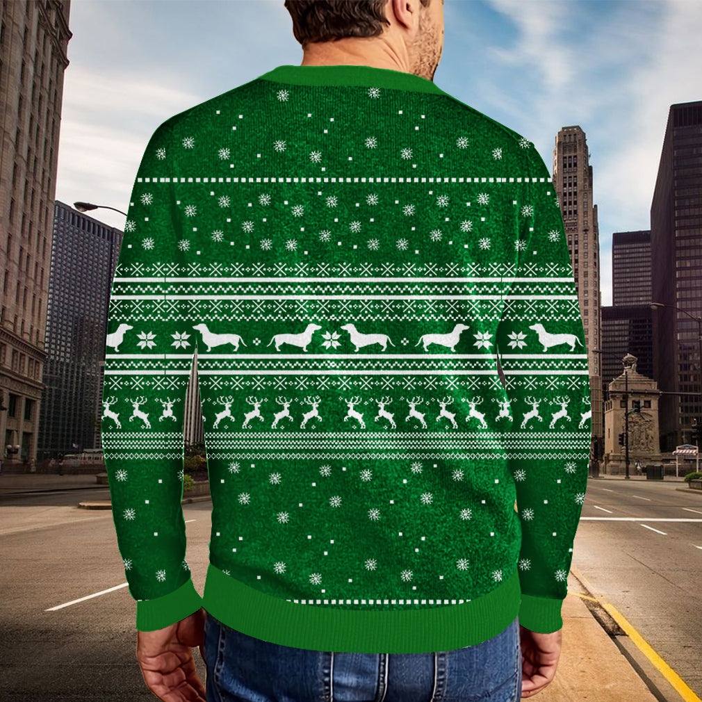 Walking In A Wiener Wonderland Merry Christmas Ugly Sweater Lustiger Weihnachtspullover für die ganze Familie, Geschenkidee für Hundeliebhaber