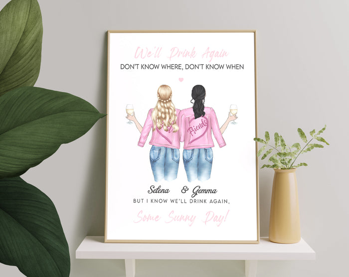 Personalized Picture Personalized Nice Gift, Best friend print, Best friend gift, Friendship print, Friendship Gift, Personalised Best Friend Print, Gift For Her