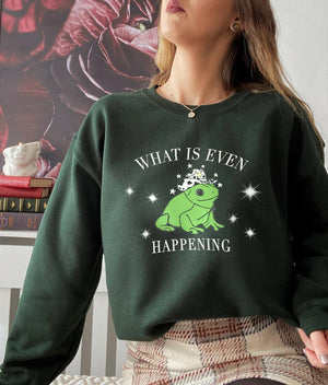 Frog Shirt Vintage Frog Meme T-Shirt, Man I Love Frogs Shirt, What Is Even Happening Shirt, Retro Frog Meme Tee, Sweater, Hoodie, Unisex