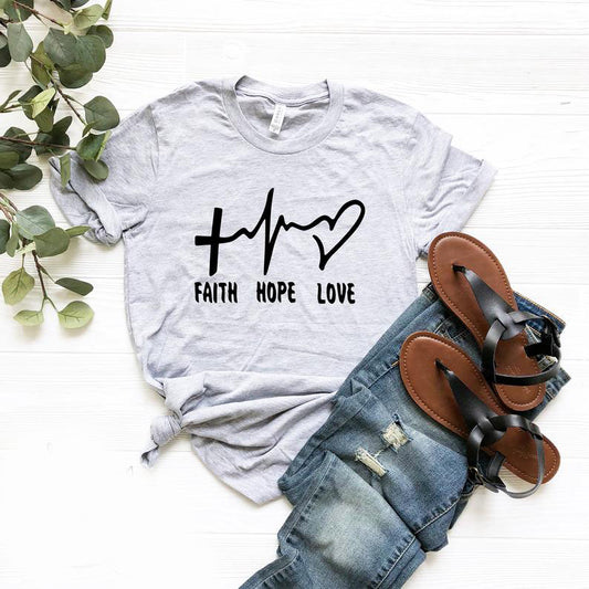 Frauen Glaube Hoffnung Liebe Christian T Shirts Nette Lustige