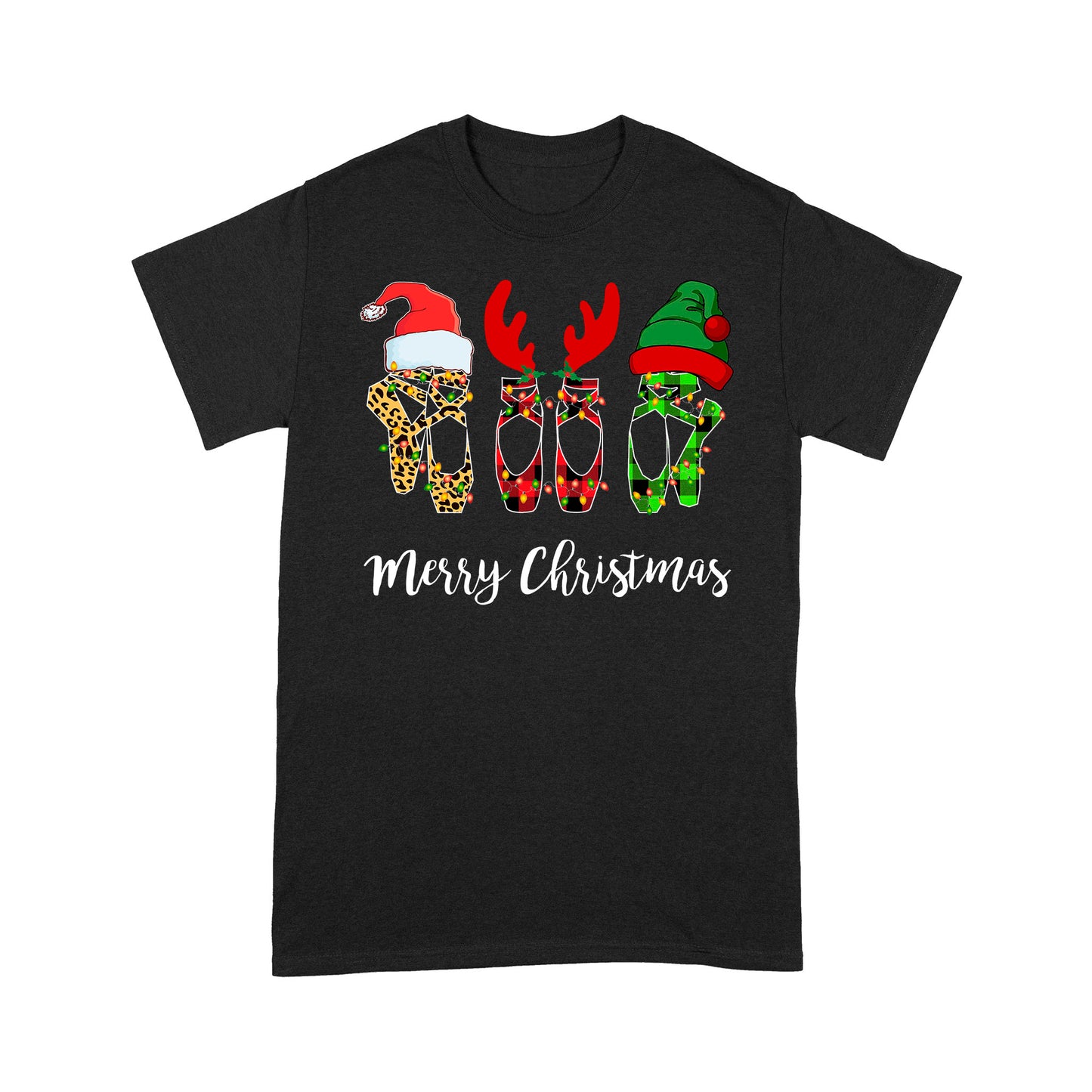 Frohe Weihnachten Balletttänzerin Geschenk - Xmas Pointe Shoe Shirt T-Shirt Geschenk für Weihnachten