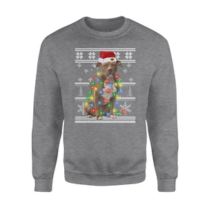 I want a Pitbull for my Christmas funny sweatshirt gifts for dog lovers christmas ugly sweatshirt