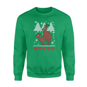 Ugly christmas sweater - humping reindeer funny sweatshirt gifts christmas ugly sweater for men and women