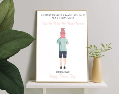 Personalized Picture Daddy gift from daughter, Fathers day print, First Fathers day gift, Personalised Print, Gift for Fathers Day, Gift for Step Dad