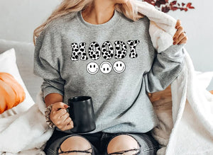 Moody Smiley Face Sweatshirt, Moody Crewneck Sweatshirt, Moody Mom Life Shirt