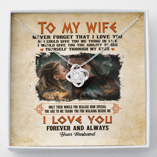 To my wife never forget that i love you Jewelry Viking Couple Wife And Husband