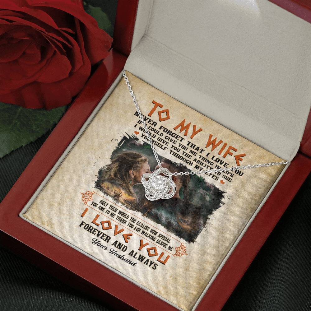 To my wife never forget that i love you Jewelry Viking Couple Wife And Husband