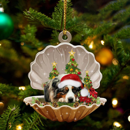 Australian Shepherd3-Sleeping Pearl in Christmas Two Sided Ornament, Christmas Ornament, Car Ornament - Best gifts your whole family