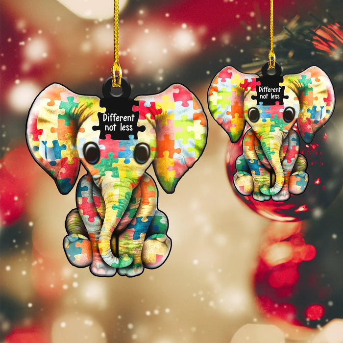 Autism Puzzle Elephant Car Ornament - Best gifts your whole family