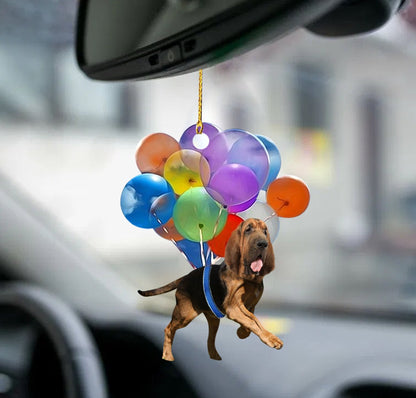 Balloon Dog Ornament Bloodhound Fly With Bubbles Dog Hanging Ornament Dog Ornament Godmerc - Best gifts your whole family
