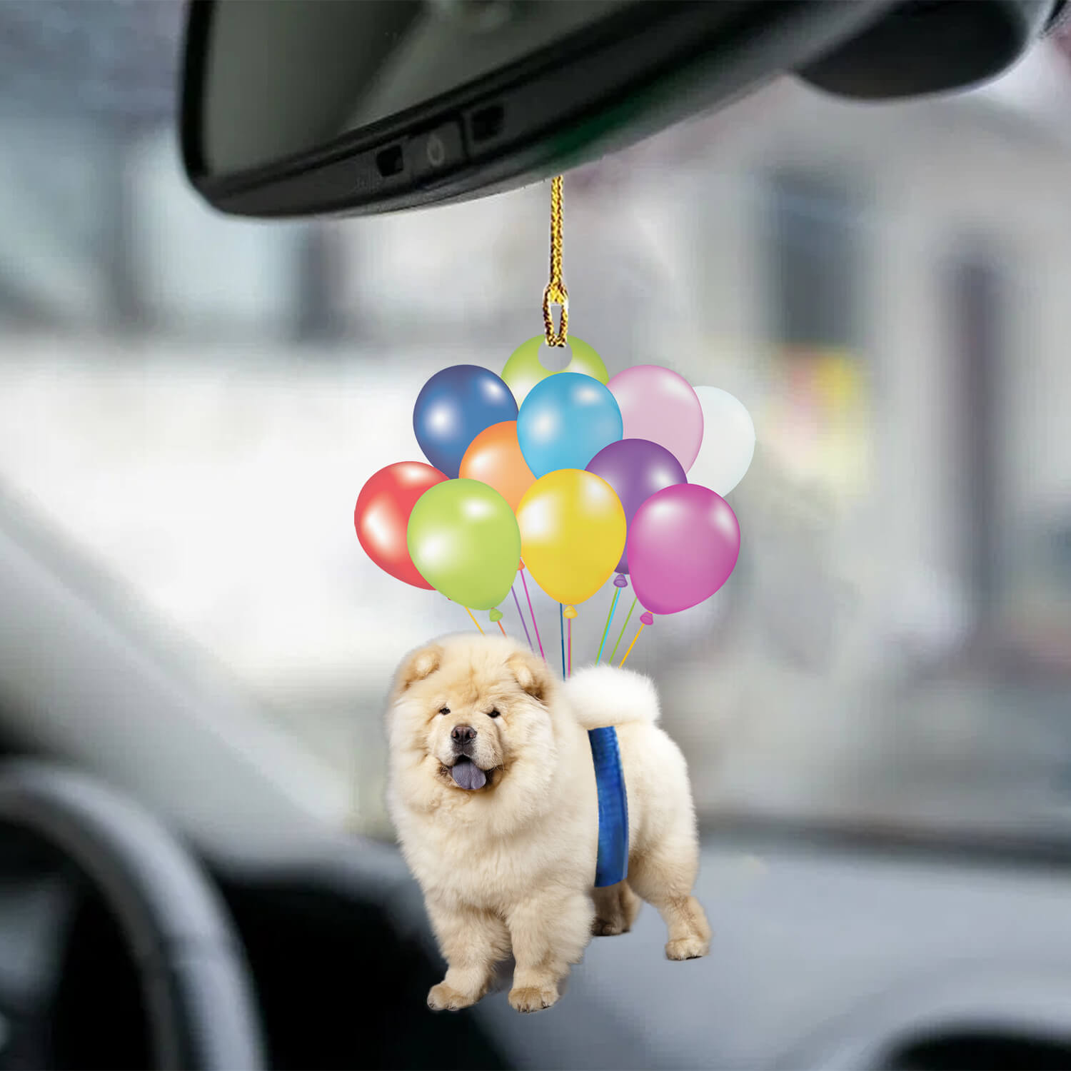 Balloon Dog Ornament Chow Chow Dog Fly With Bubbles Dog Hanging Ornament Godmerc - Best gifts your whole family