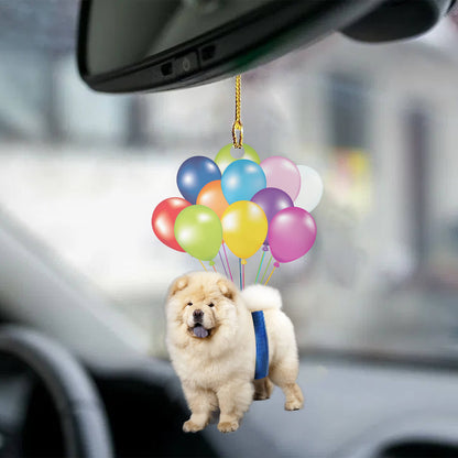 Balloon Dog Ornament Chow Chow Dog Fly With Bubbles Dog Hanging Ornament Godmerc - Best gifts your whole family