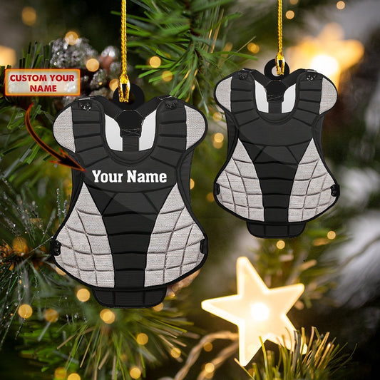 Baseball Chest Protector Ornament - Christmas Gift for Baseball Player - Best gifts your whole family
