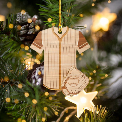 Baseball Shirt and Glove Ornament - Baseball Pitcher Car Ornament - Best gifts your whole family