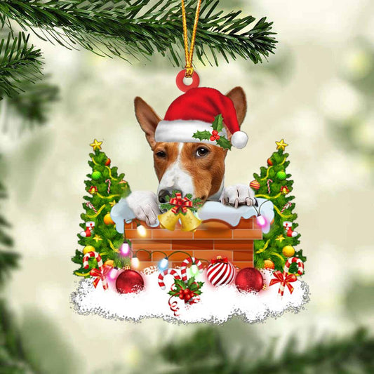 Basenji In The Chimney Hanging Ornament Dog Christmas Ornament - Best gifts your whole family