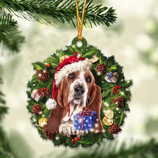 Basset Hound and Christmas gift for her gift for him gift for Basset Hound lover ornament, Christmas Ornament - Best gifts your whole family