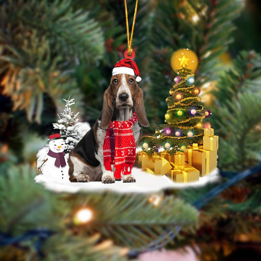 Basset Hound Christmas Ornament Christmas Tree Hanging Acrylic Ornament Gift - Best gifts your whole family