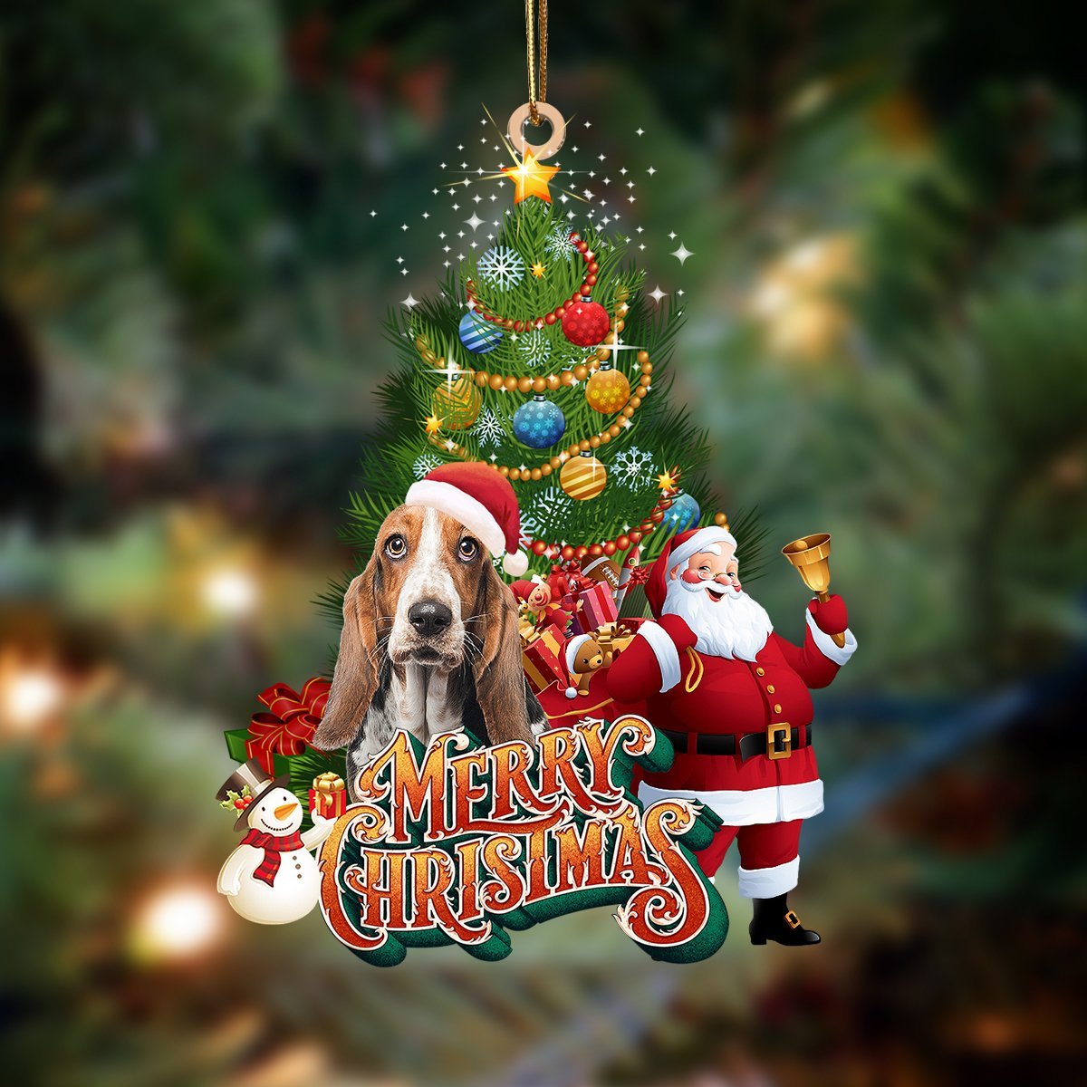 Basset Hound-Christmas Tree&Dog Hanging Ornament - Best gifts your whole family