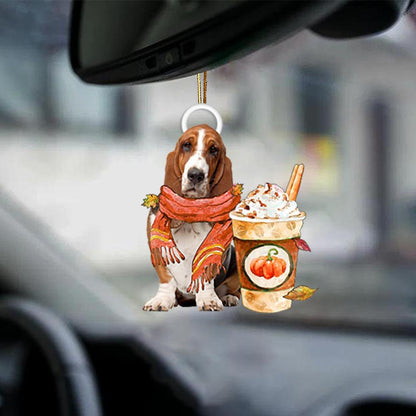 Basset Hound-Pumpkin Spice Kinda-Two Sided Ornament - Best gifts your whole family