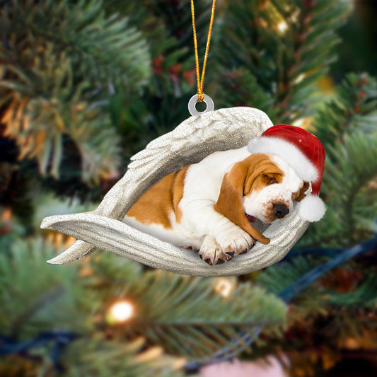 Basset Hound Sleeping Angel Christmas Ornament Dog Christmas Hanging Ornament - Best gifts your whole family