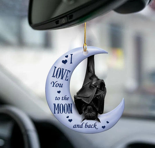 Bat moon back bat lover two sided ornamenth - Best gifts your whole family
