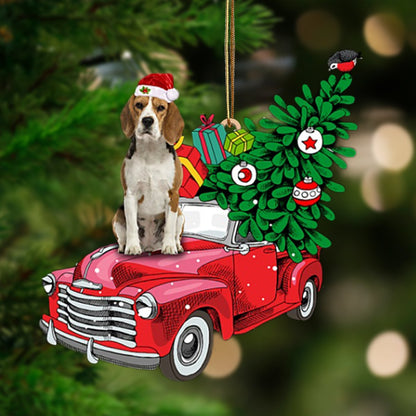 Beagle 3-Pine Truck Hanging Ornament - Best gifts your whole family