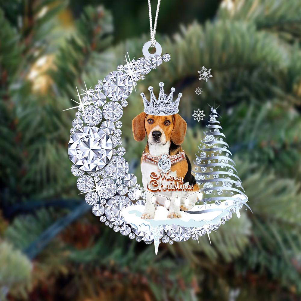 Beagle Diamond Moon Merry Christmas Ornament Christmas Gifts - Best gifts your whole family
