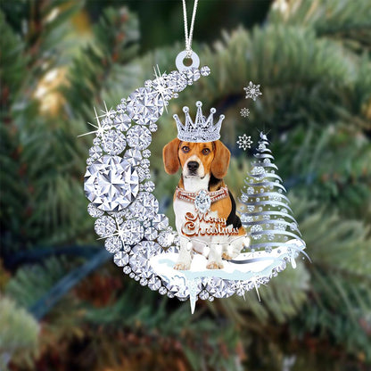 Beagle Diamond Moon Merry Christmas Ornament Christmas Gifts - Best gifts your whole family