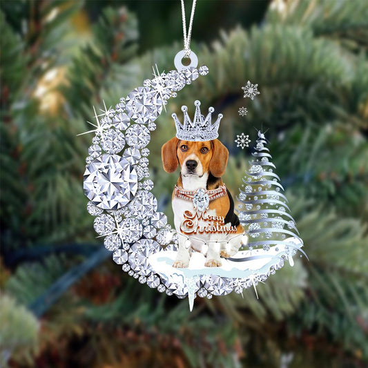 Beagle Diamond Moon Merry Christmas Ornament Christmas Gifts - Best gifts your whole family