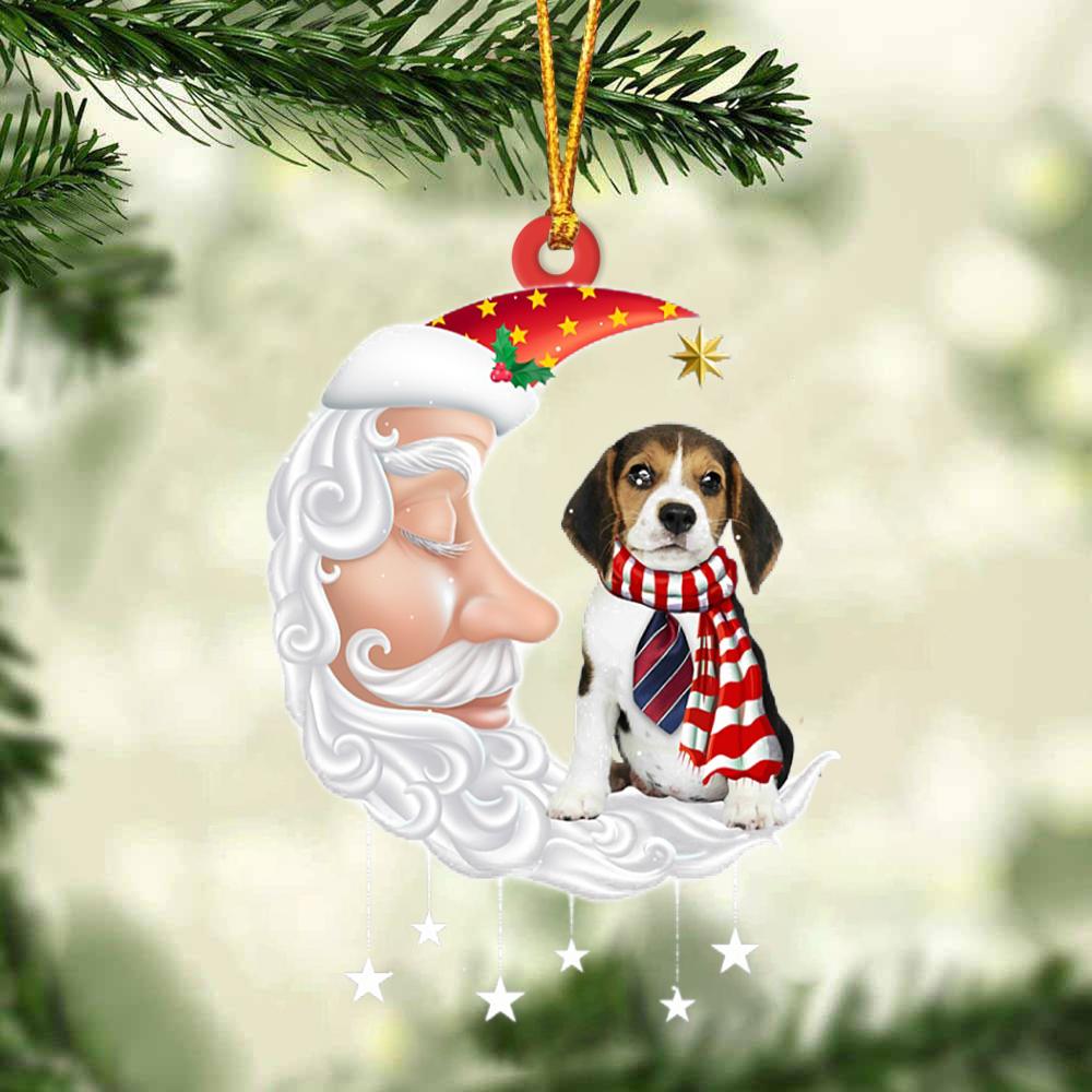 Beagle With Santa Christmas Ornament Dog Christmas Ornament - Best gifts your whole family
