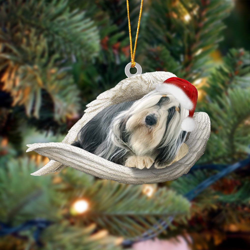 Bearded Collie Sleeping Angel Christmas Ornament Godmerc - Best gifts your whole family