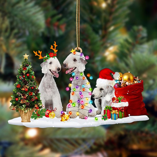 Bedlington Terrier-Christmas Dog Friends Hanging Ornament - Best gifts your whole family