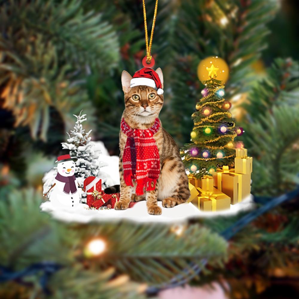 Bengal Cat Christmas Ornament Christmas Tree Hanging Acrylic Ornament Gift - Best gifts your whole family