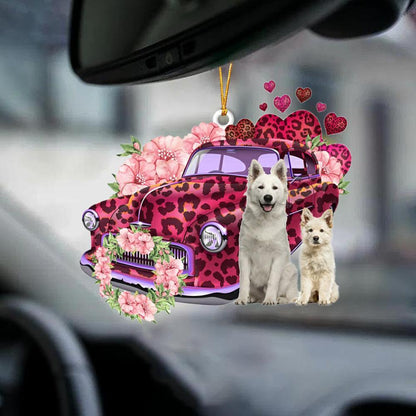 Berger Blanc Suisse-Make My Life-Two Sided Ornament - Best gifts your whole family