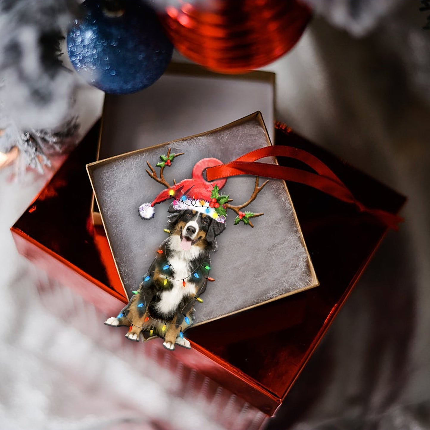 Bernese Mountain Christmas Shape Ornament - Best gifts your whole family