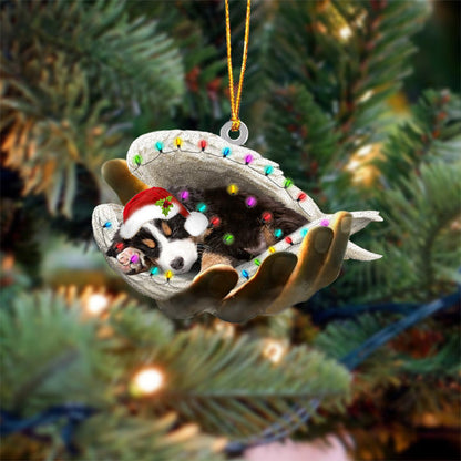 Bernese Mountain Sleeping Angel In God Hand Christmas Ornament Godmerch Ornament - Best gifts your whole family
