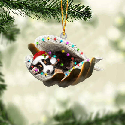 Bernese Mountain Sleeping Angel In God Hand Christmas Ornament Godmerch Ornament - Best gifts your whole family