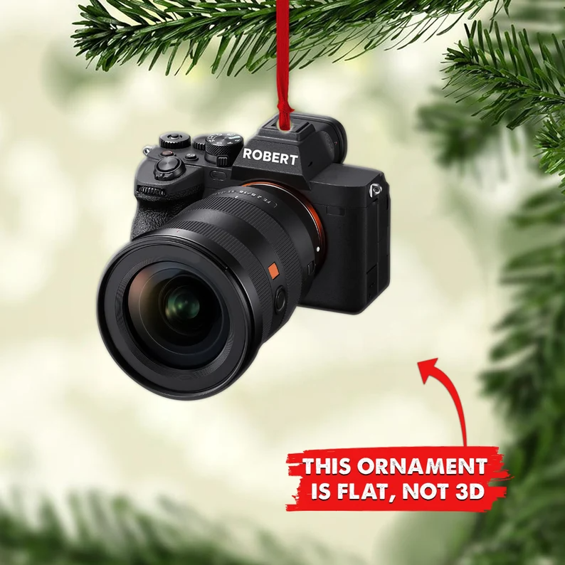 Best Camera Shaped For Photography Personalized Ornament, Camera Photographer Flat Christmas Ornament, Photo Lover Ornament - Best gifts your whole family