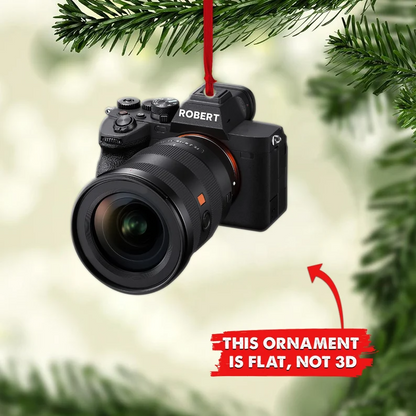 Best Camera Shaped For Photography Personalized Ornament, Camera Photographer Flat Christmas Ornament, Photo Lover Ornament - Best gifts your whole family