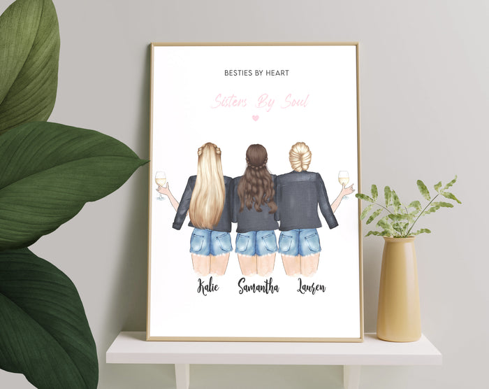 Personalized Picture Perfect Customised Exclusive Gift, Gift for Bestie, Best friend print, Best friend gift, Friendship print, Friendship Gift, Personalised Best Friend print