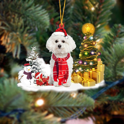 Bichon Frise Christmas Ornament Christmas Tree Hanging Acrylic Ornament Gift - Best gifts your whole family