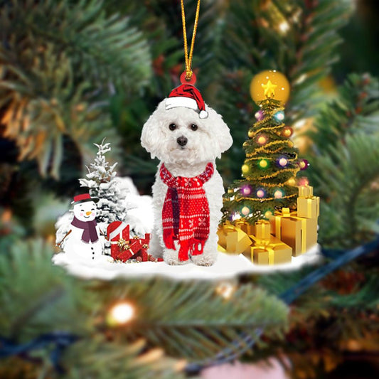 Bichon Frise Christmas Ornament Christmas Tree Hanging Acrylic Ornament Gift - Best gifts your whole family