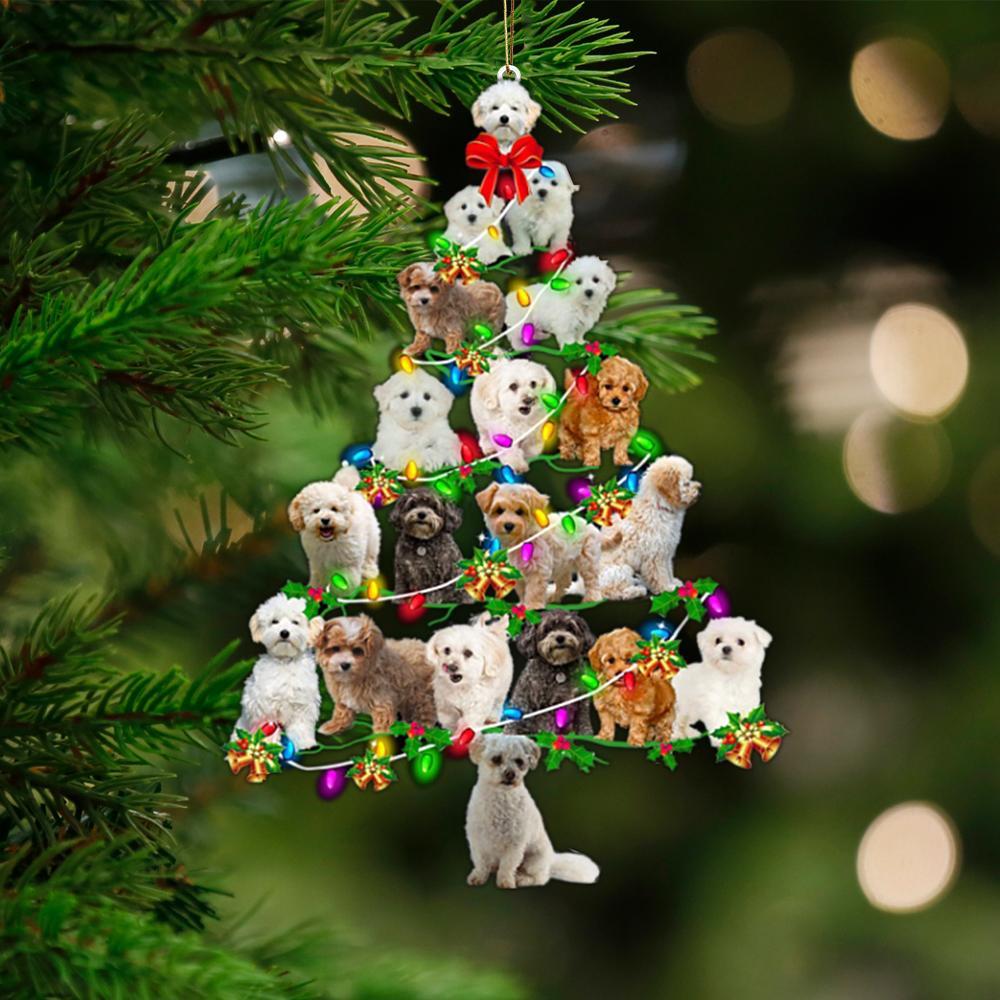 Bichon Frise-Christmas Tree Lights-Two Sided Ornament - Best gifts your whole family