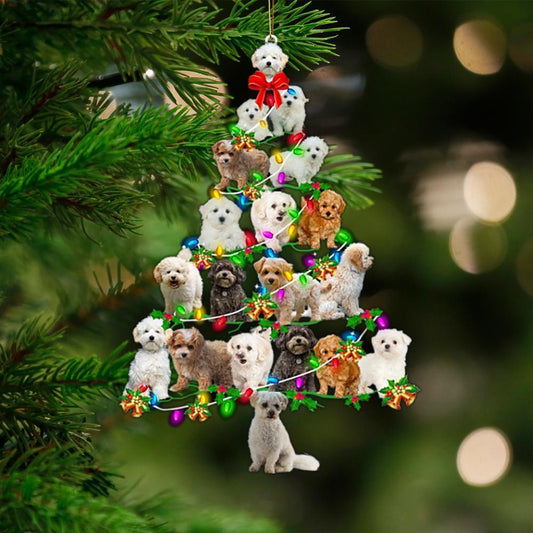 Bichon Frise-Christmas Tree Lights-Two Sided Ornament - Best gifts your whole family