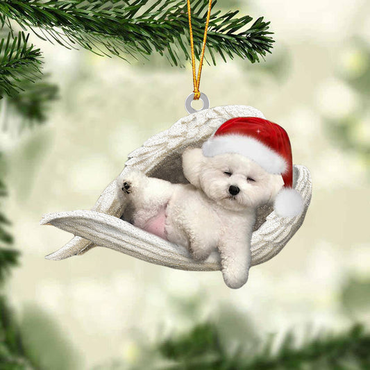 Bichon Frise Sleeping Angel Christmas Ornament Dog Christmas Hanging Ornament - Best gifts your whole family