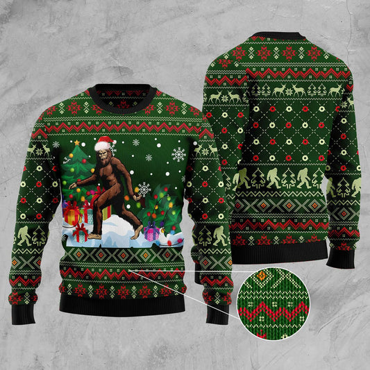 Big Foot snow Xmas Ugly Christmas Sweater, Christmas Gift, Gift Christmas 2024