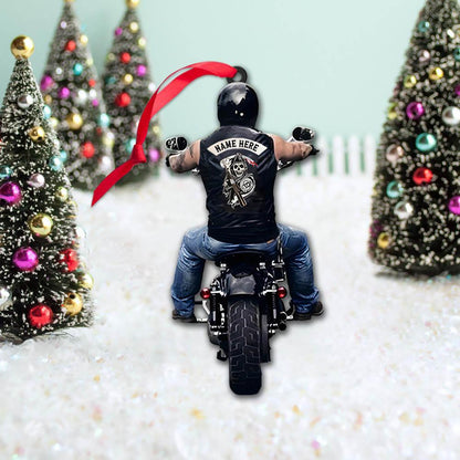 Biker Personalized Shape Acrylic Ornament 2 Sides Print - Best gifts your whole family
