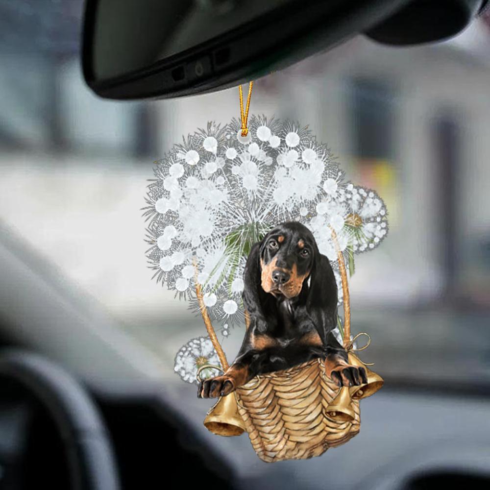 Black and Tan Coonhound-Dandelion-Two Sided Ornament - Best gifts your whole family
