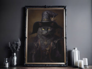 Black Cat Witch Poster, Witch Print, Cat Witch Poster, Gothic Art, Dark Academia, Black Cat Witch, Halloween Decor,Halloween Poster - Best gifts your whole family