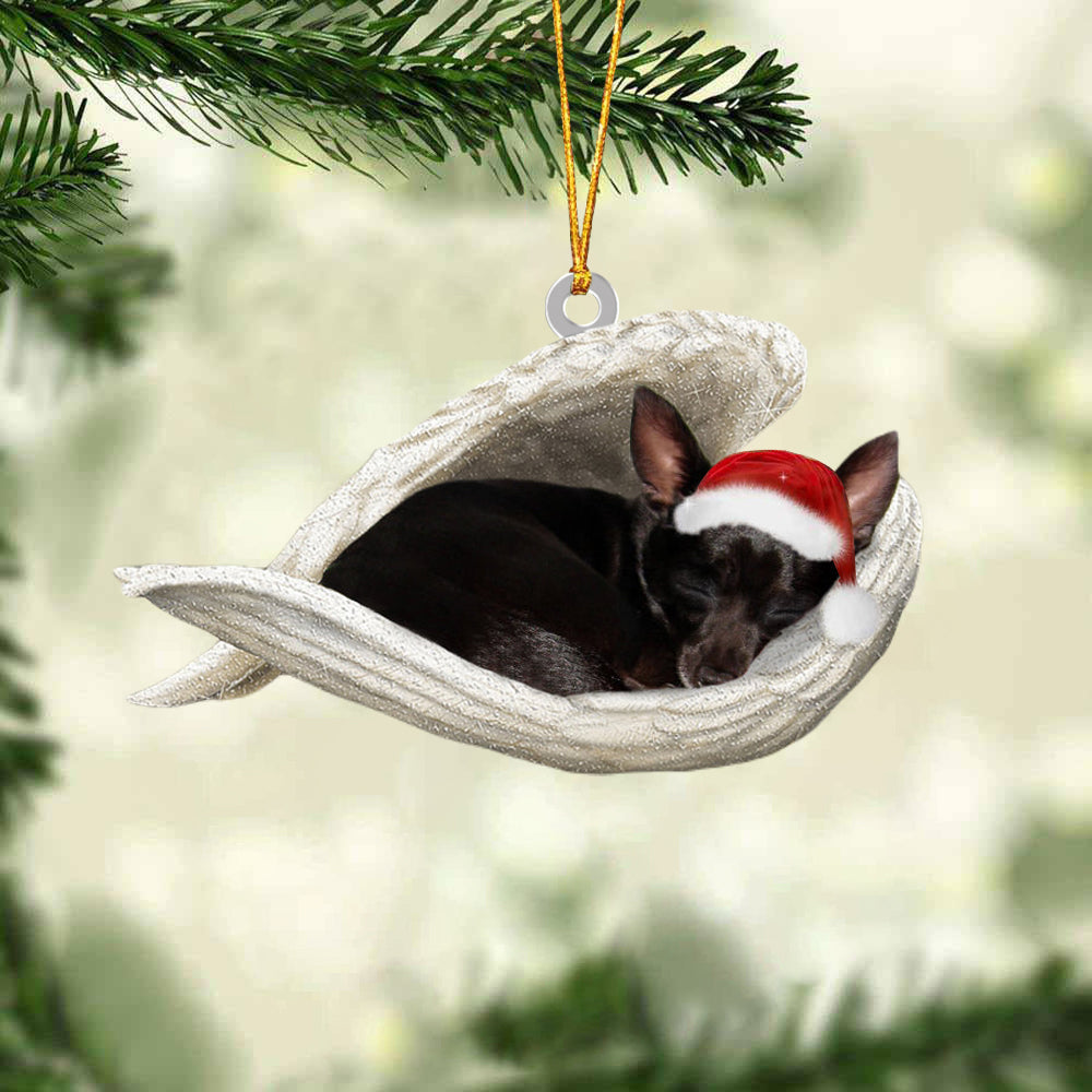 Black Chihuahua Sleeping Angel Christmas Ornament Gift For Dog Lovers - Best gifts your whole family